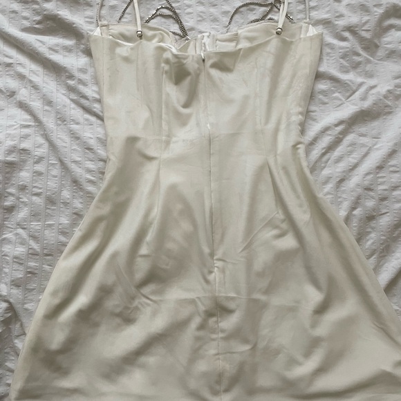 House of CB "Grace" Ivory Embellished Mini Dress - Picture 8 of 9